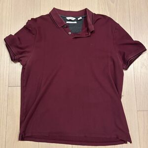 Calvin-klein Men's Burgundy and Red Polo-shirts